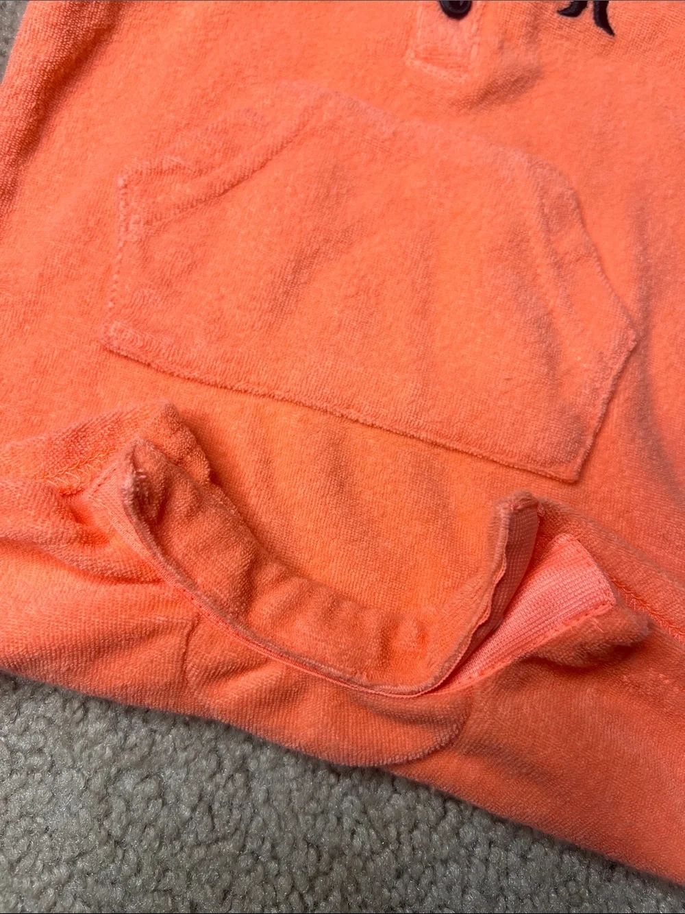 Hurley Neon Coral Hooded Terry Romper